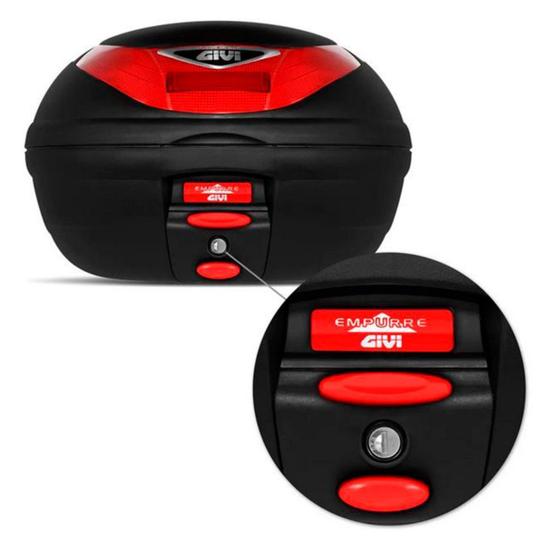 Baú Givi Monolock Flow Bicolor 35L E350N Menor preço em Baú Givi Monolock Flow Bicolor 35L E350N