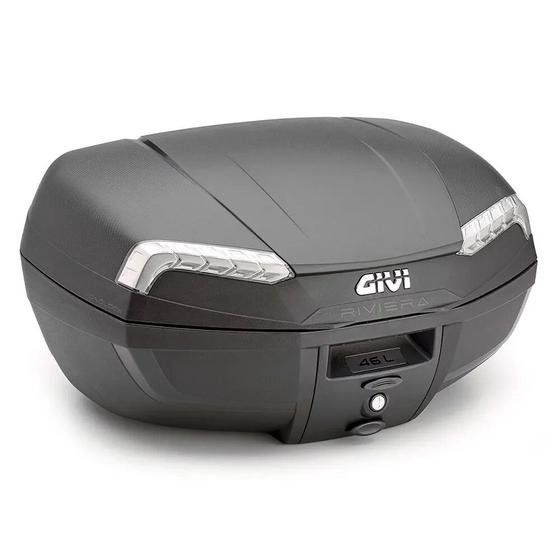 Imagem de Bau Givi Monolock Riviera 46L Fumê E46NT + Base Original