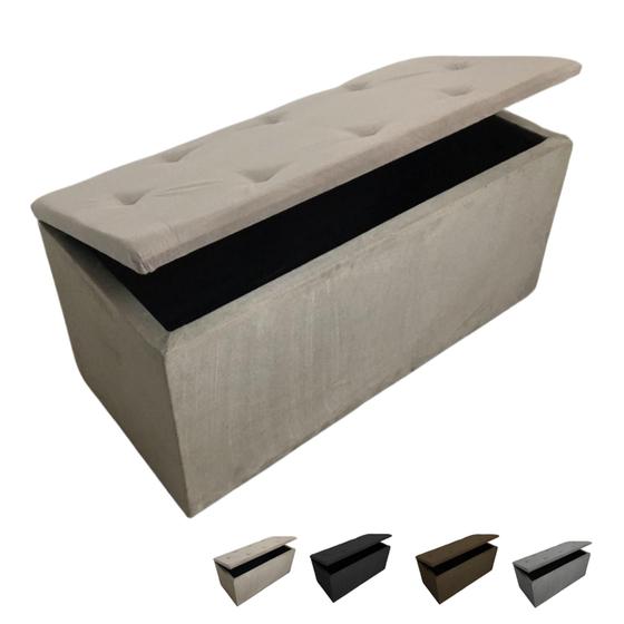 Baú grande pé de cama solteiro organizador decorativo porta objetos Menor preço em Baú grande pé de cama solteiro organizador decorativo porta objetos