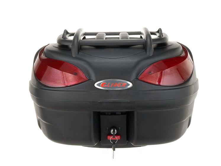 Bau Para Moto 48 Litros Lente vermelha Grade Externa Reforçado Base Universal Honda Yamaha Suzuki Dafra Menor preço em Bau Para Moto 48 Litros Lente vermelha Grade Externa Reforçado Base Universal Honda Yamaha Suzuki Dafra