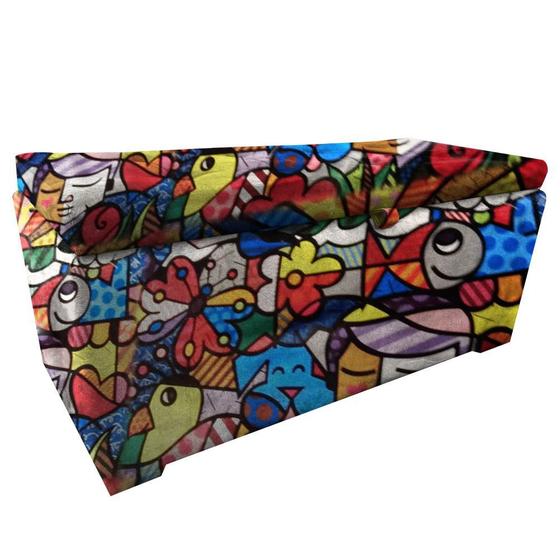 Imagem de Bau puff organizador porta treco brinquedos sapatos infantil multiuso Romero
