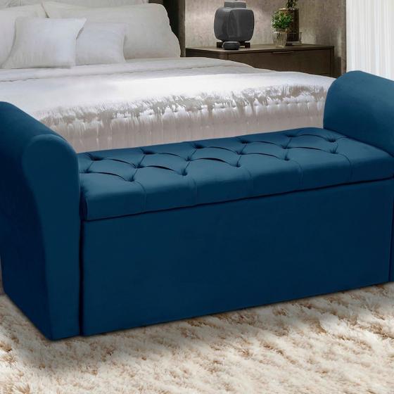 Imagem de Baú Recamier Para Cama Box Quarto Madeira Estofado Solteiro0