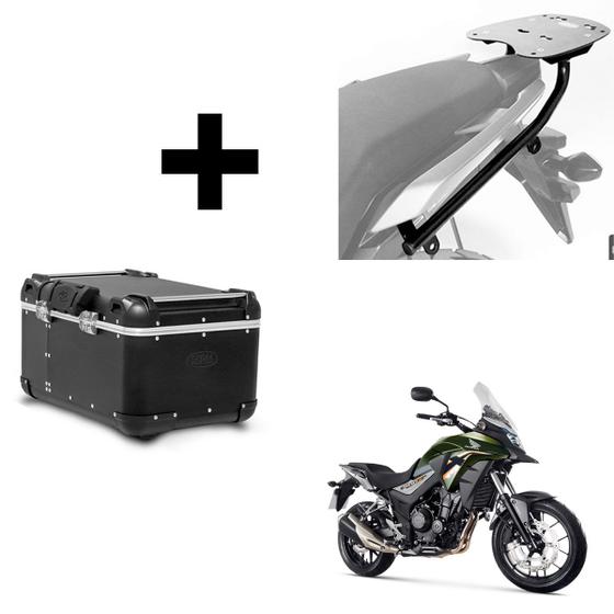 Bau Superior Top Case Completo Grande Aluminio Scam 43L + Suporte Honda CB500X CB 500X 2013