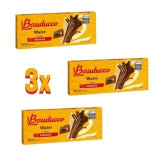 Imagem de Bauducco Wafer Sabor Chocolate 140 gramas - Kit com 03x