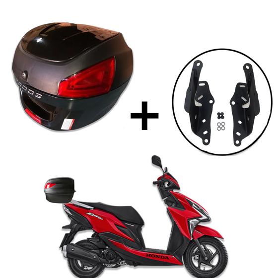 Imagem de Bauleto Awa Proos 29 litros + Suporte Baú Honda Elite 125