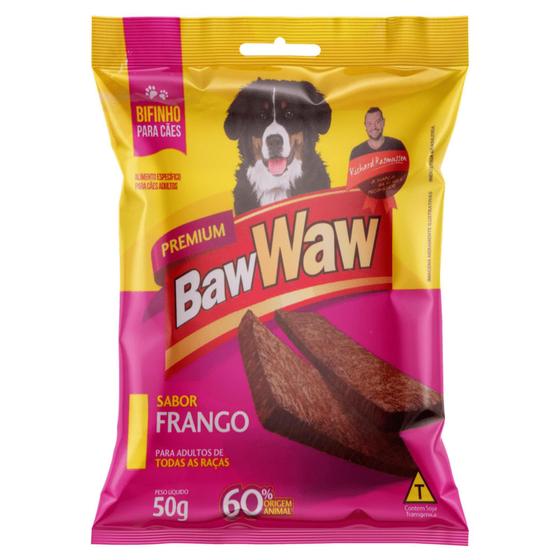 Imagem de Baw waw bifinho para caes frango 50g - BAW WAL