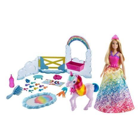 Imagem de BB Barbie Dreamtopia Arco Iris com Unicórnio - GTG01