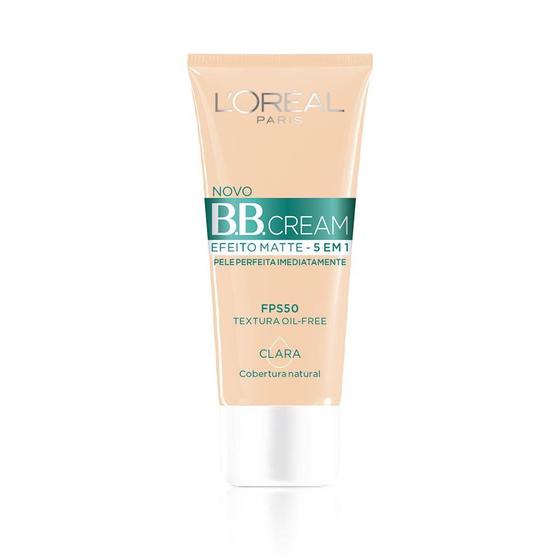 Imagem de BB Cream L'oreal Matte 5 Em 1 Clara FPS50 30ml