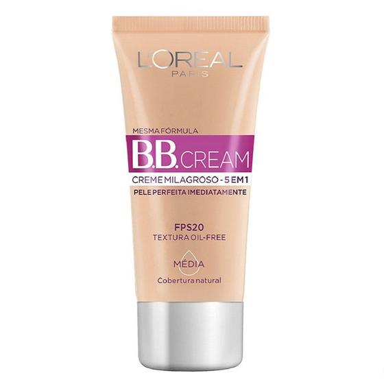 Imagem de Bb Cream Loréal Fps20 Para Pele Cor Média Com 30ml Pele Perfeita