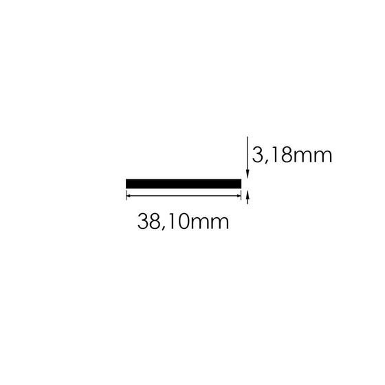 Imagem de BC038 Perfil de alumínio barra chata 38,10 x 3,17mm - 6 metros