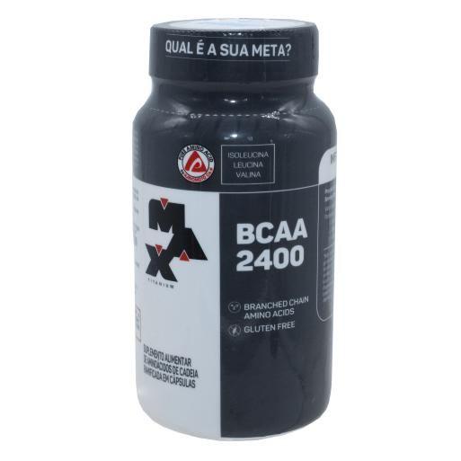 Imagem de Bcaa 2400 Aminoacido Ganho Energia Treino Max Titanium 100cp