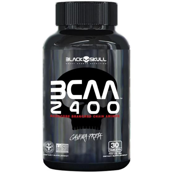 Imagem de BCAA 2400 Black Skull Caveira Preta - 30 Tabletes