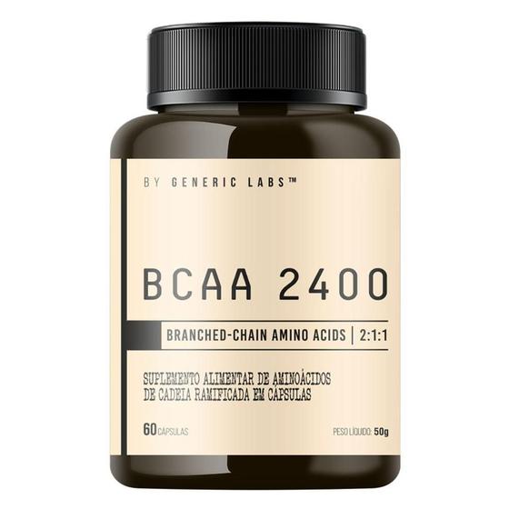 BCAA 2400 Generic Labs 60 Cápsulas BCAA Magazine Luiza