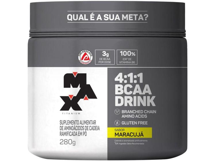 Imagem de BCAA 4:1:1 Max Titanium Drink em Pó 280g Maracujá