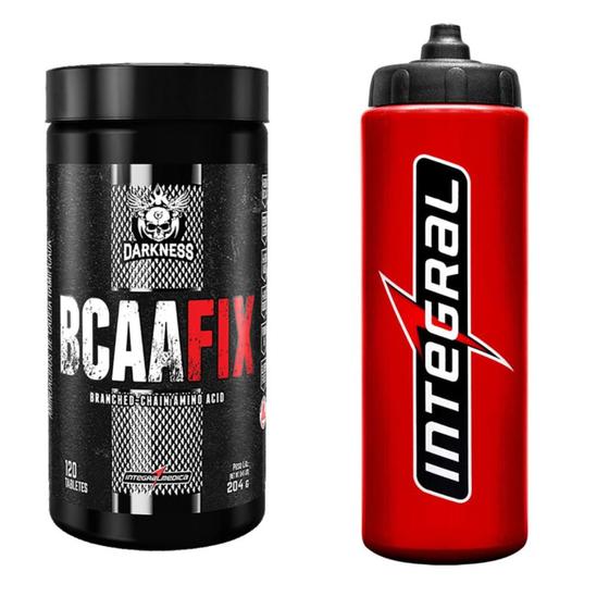 Imagem de Bcaa Fix 120 Caps + Squeeze 800ml Vermelha Integralmedica