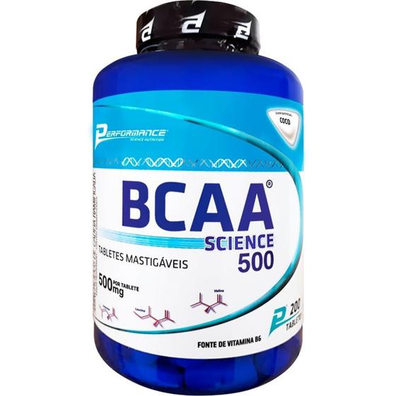 Imagem de BCAA Science 500 Mastigável (200 Tabs) - Sabor: Coco