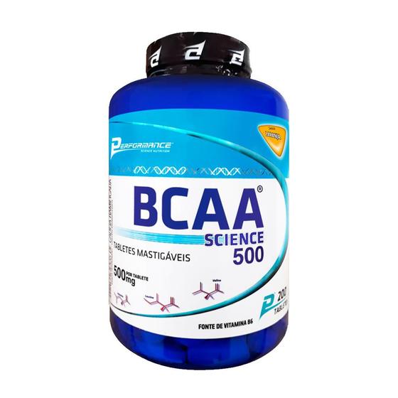 Imagem de BCAA Science Mastigável 500mg 200 Tabletes Performance Nutrition