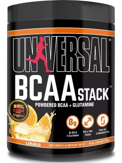 Imagem de BCAA Stack Powdered Bcaa + Glutamine Zero Carboidratos Universal 250g