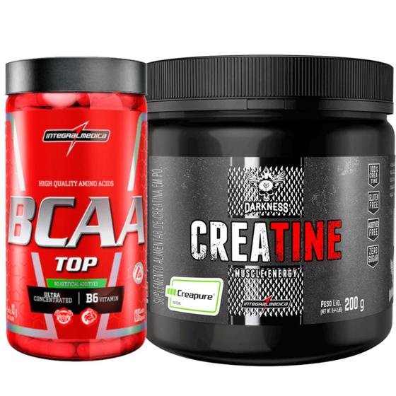 Imagem de Bcaa Top 120 Caps + Creatina 200g Creapure Integralmedica