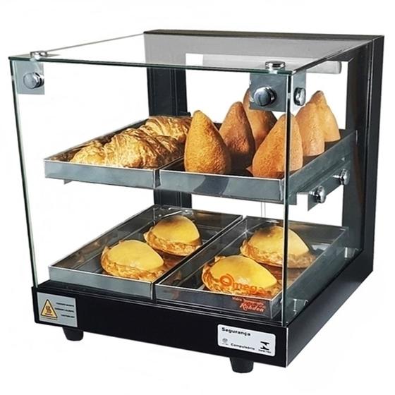 BD4 - Estufa Beta para salgados 4 bandejas Dupla Preta - 220V - Omega Menor preço em BD4 - Estufa Beta para salgados 4 bandejas Dupla Preta - 220V - Omega