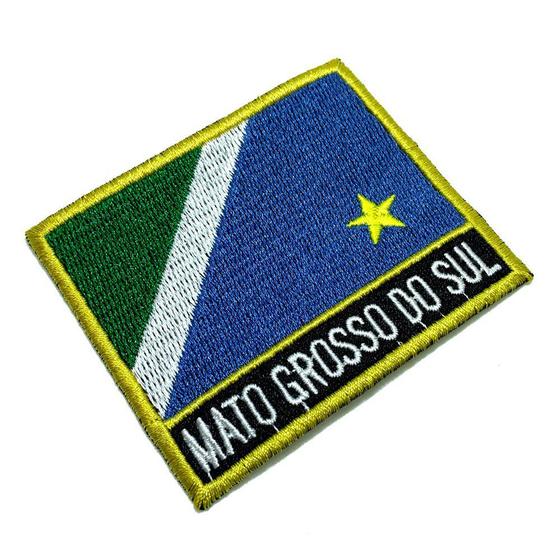 Imagem de BE0011NT01 Bandeira Mato Grosso do Sul Bordado Termo Adesivo