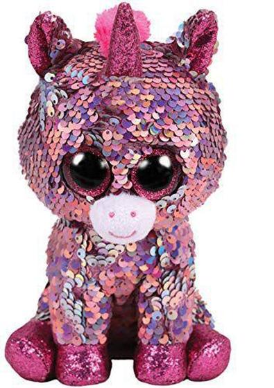 Imagem de Beanie Boos Paetês Médio - Sparkle Unicórnio Rosa - DTC