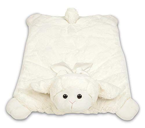 Imagem de Bearington Baby Lamby Belly Blanket, Lamb Plush Stuffed Animal Tummy Time Play Mat