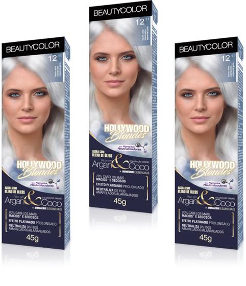 Imagem de Beauty Color Tintura 12.11 LOURO ULTRA CLARO GELO ESPECIAL 45gr (03 Unidades) Cores  Especiais