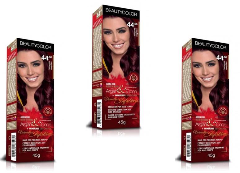 Imagem de Beauty Color Tintura 42.26 MARSALA VIOLET MISTER 45gr (03 Unidades) Cores VERMELHO/RUIVO Especiais