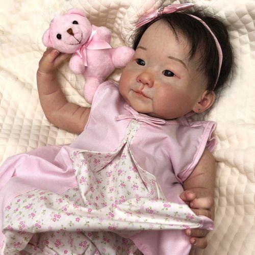 Imagem de Bebe Bonecas Oriental Menina - Corpinho De Tecido