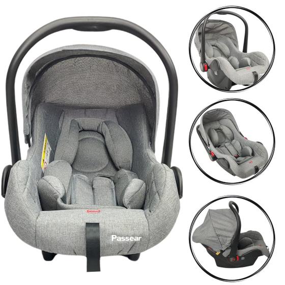 Imagem de Bebê conforto Cinza infantil, Cadeira Cadeirinha para Carro 