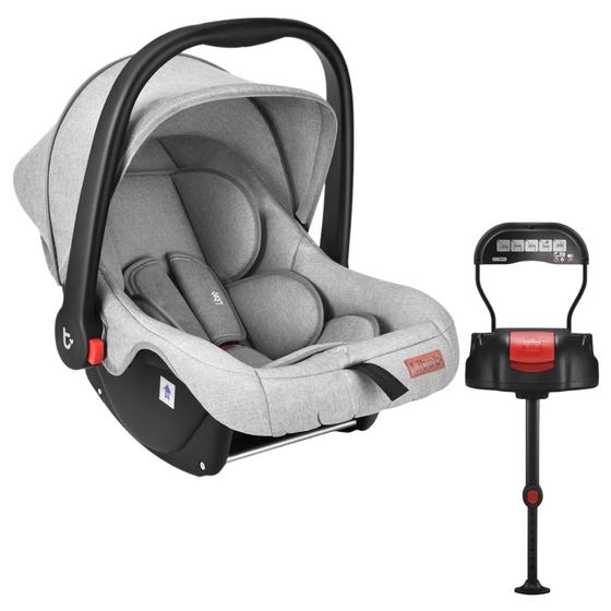 Imagem de Bebê Conforto Cinza Mesclado Claro e Base Isofix  - Litet