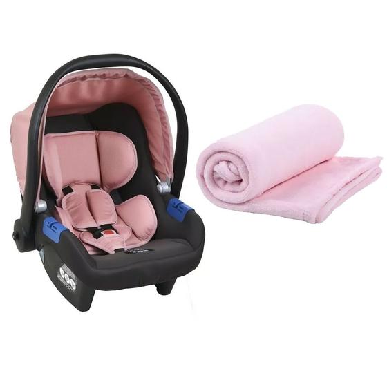 Imagem de Bebê Conforto Touring X Rosa Com Manta Microfibra Rosa