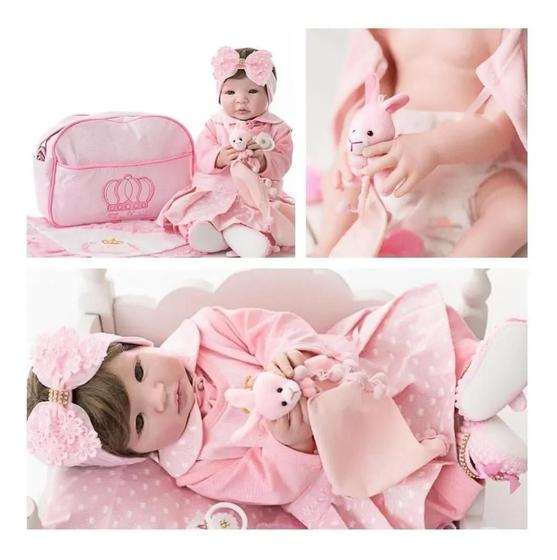 Bebê Menina Reborn Shayann 100% Silicone Menor preço em Bebê Menina Reborn Shayann 100% Silicone