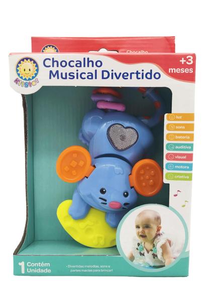 Imagem de Bebê Musical Com Luz Divertido Ratinho Infantil Kitstar