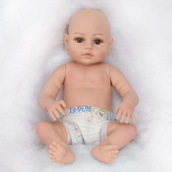 Imagem de Bebe Reborn Baby Menina Corpo de Vinil Siliconado Carequinha