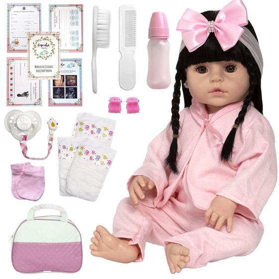 Imagem de Bebê Reborn Laura Morena Baby Alive 100% Silicone Realista