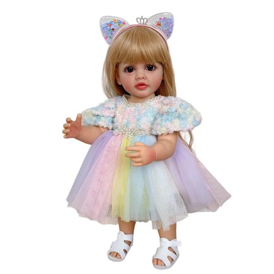 Imagem de Bebe Reborn Menina 100% Silicone 57 Cm - Eva