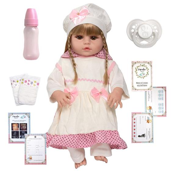 Imagem de Bebê Reborn Menina Baby Alive Larinha Loira Itens Enxoval