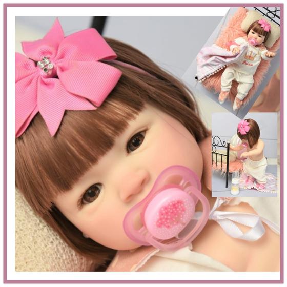 Bebe Reborn Menina Castanha Pagão Fada Madrinha Real Boneca Princesa ...