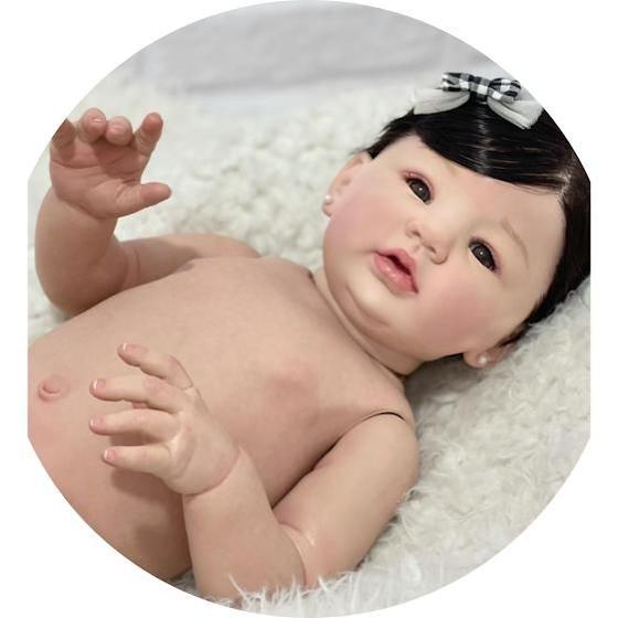 Imagem de Bebe Reborn Menina Morena Super Realista Muito Linda