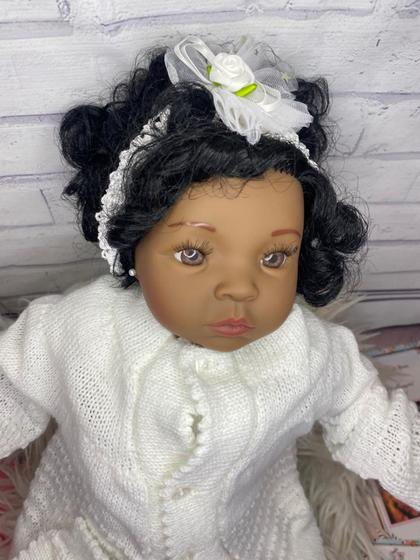 Imagem de Bebe Reborn menina Negra Enxoxal premium + 20 Acessorios Exatamente Igual a Foto BR