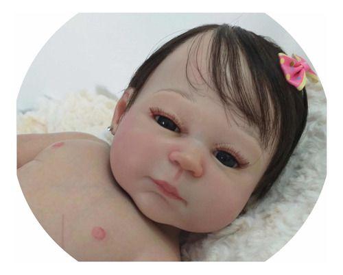 Imagem de Bebe Reborn  Menina Realista Silicone Boneca Com Enxoval 