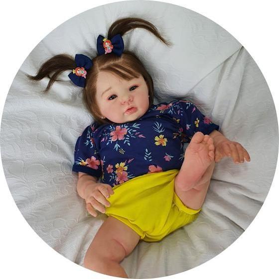 Imagem de Bebe Reborn Menina Super Realista Com Enxoval Completo