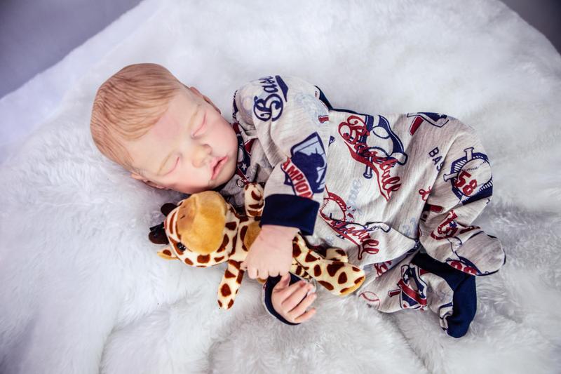 Imagem de Bebê Reborn Menino Realista Dormindo  Kit Twin B