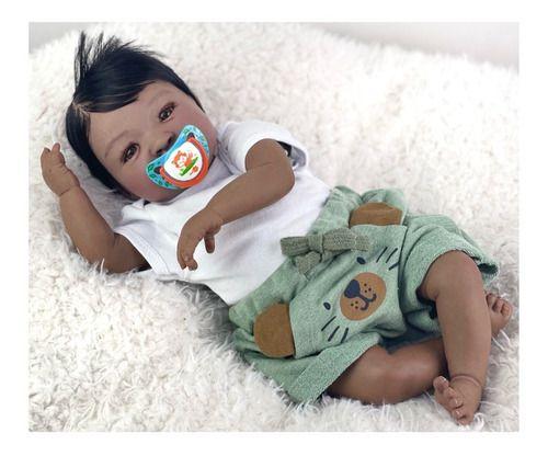 Imagem de Bebê Reborn Menino Realista Negro Lançamento Pronta Entrega
