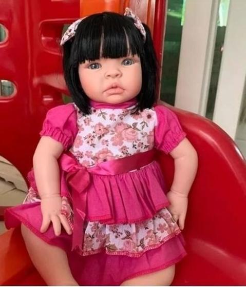 Imagem de Bebê Reborn Morena Realista Barata para Presente Kawaii