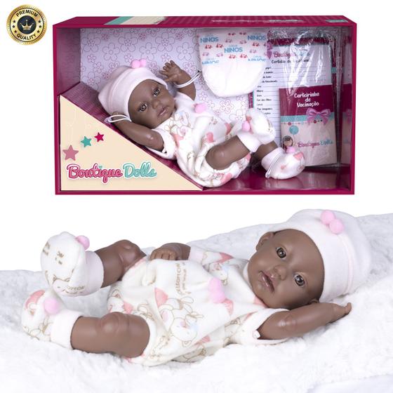 Imagem de Bebê Reborn Negra Boneca Realista Boutique Dolls Menina