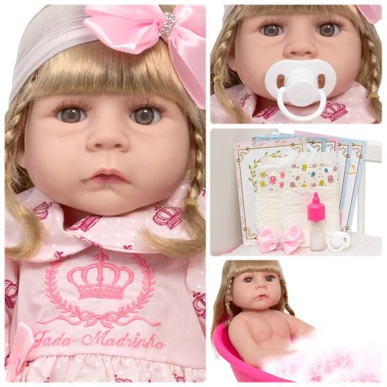 Imagem de Bebê Reborn Princesa Abigail Corpo de Silicone Pode Banho