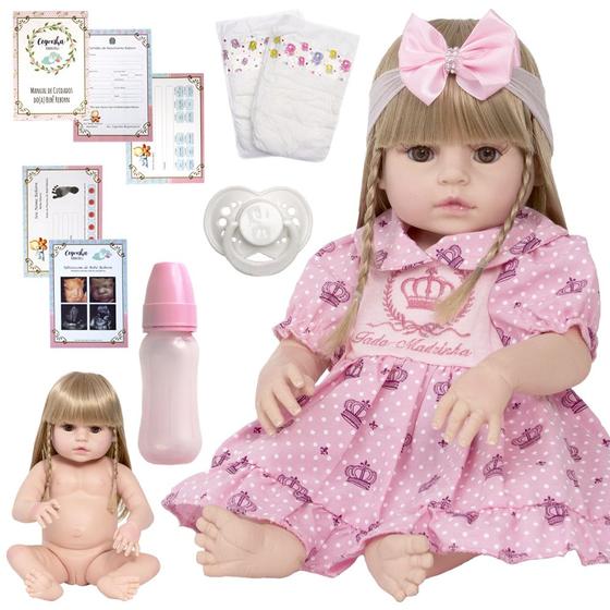 Imagem de Bebê Reborn Princesa Fada Madrinha 100 % Silicone Acessórios